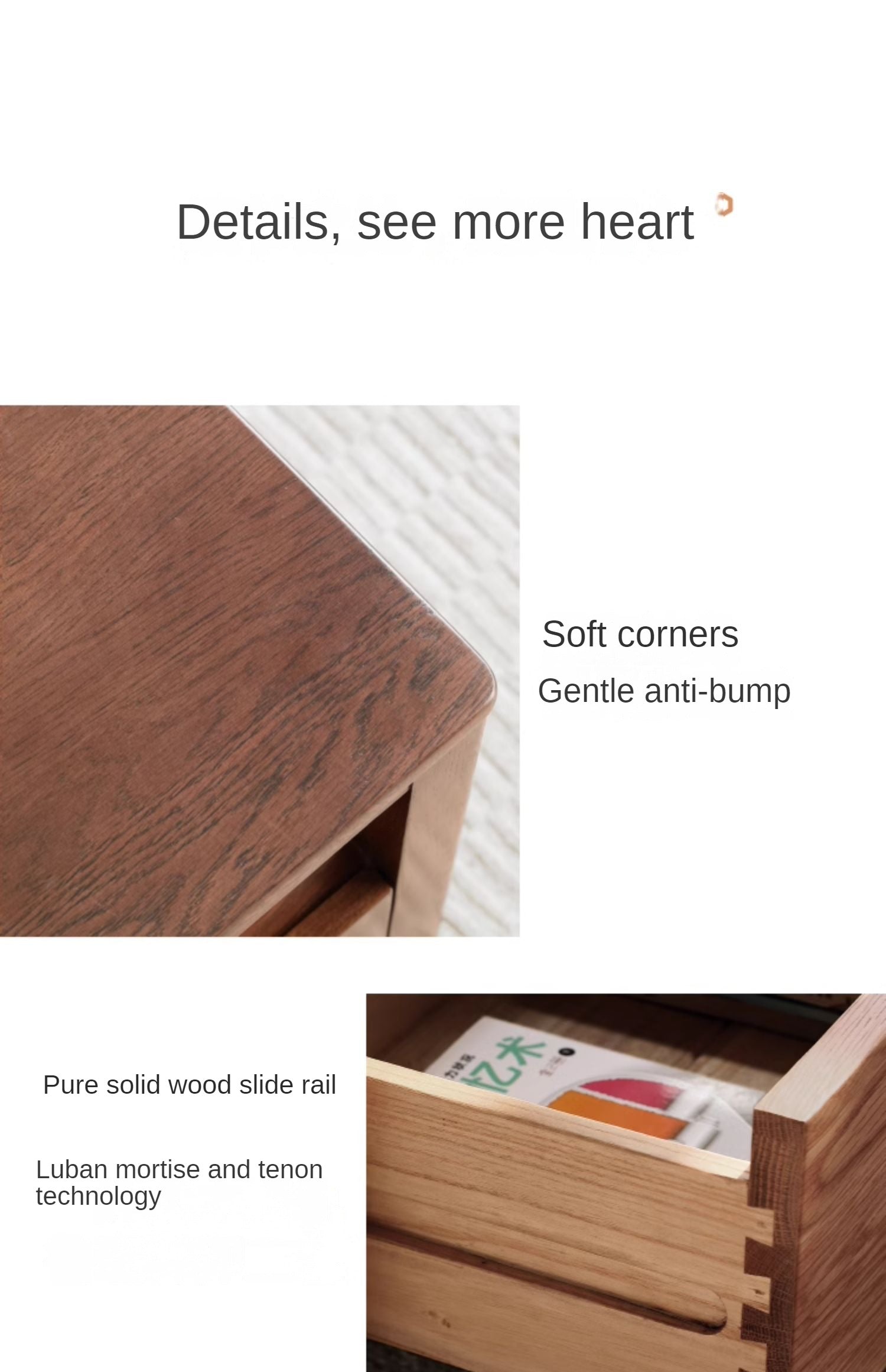 Oak, Ash Solid Wood Nordic Minimalist Modern Coffee Table