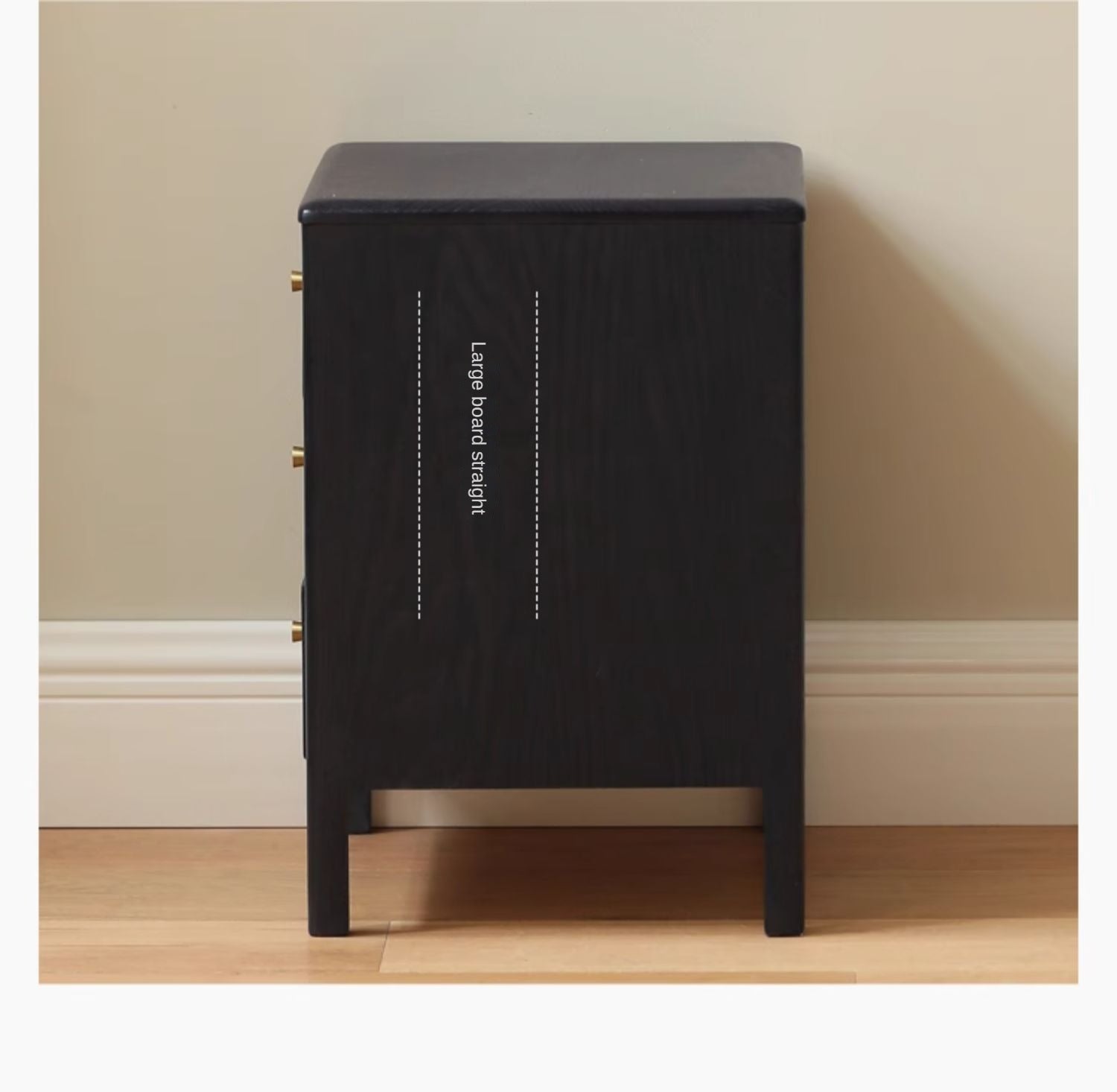 Oak solid wood retro smoky color Nightstand.