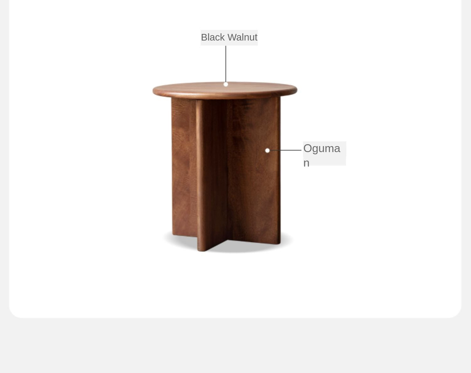 Black Walnut Combination Round Coffee Table