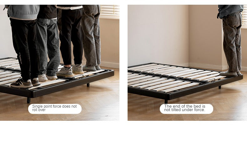 Oak Solid Wood Bed Simple platform bed, headboard-free bed