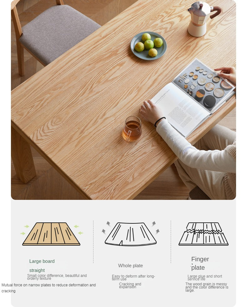 Oak, Red Oak Solid Wood Rectangular Dining Table