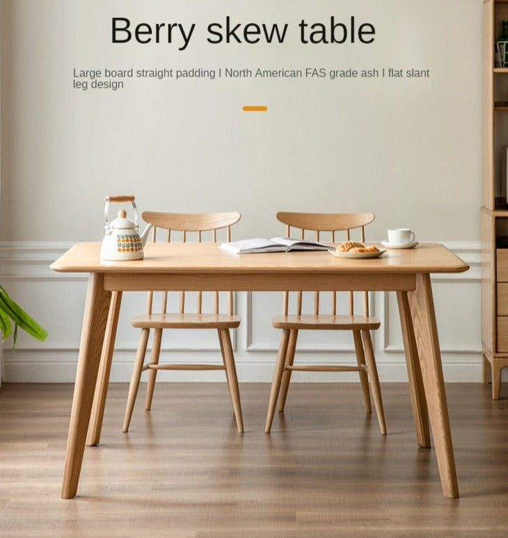 Oak, Ash Solid Wood Dining Table