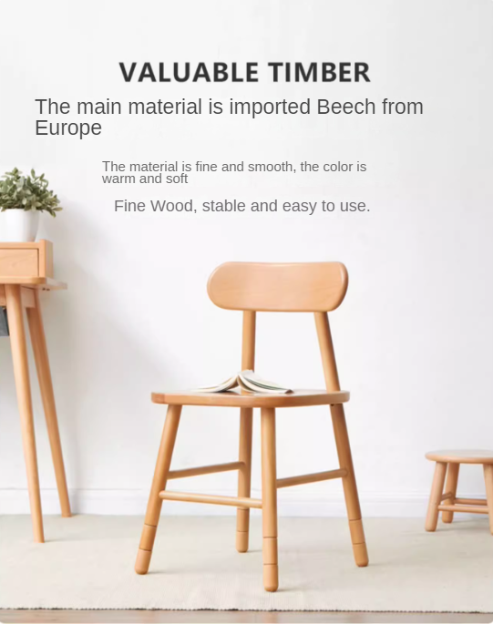 Oak Children's Modern Study Table Can Be Raised and Lowered