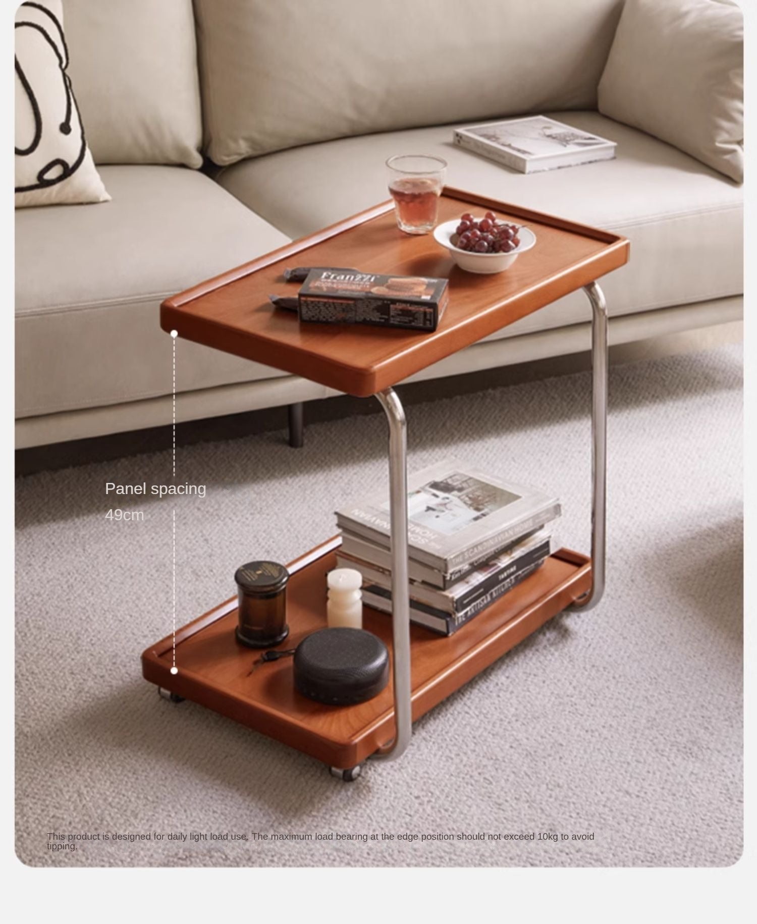 Beech, Ash, Oak, Cherry, Poplar Solid Wood C-type Side Table Modern