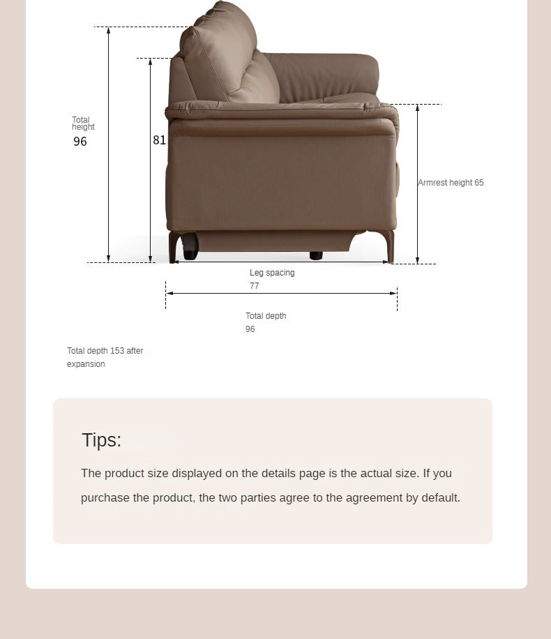 First Layer Leather Multifunctional Electric Telescopic Sofa.