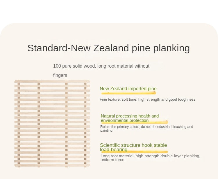 Beech Solid Wood Children's Rainbow Montessori Platform Bed.