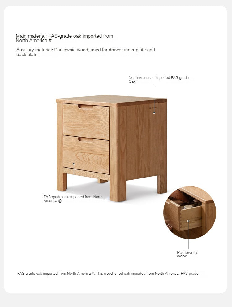 Oak Solid Wood Nightstand