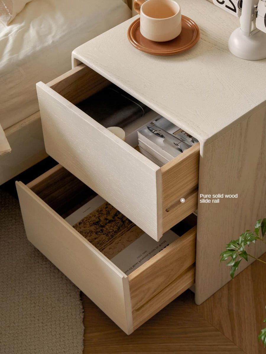 Solid Rubberwood Nightstand.