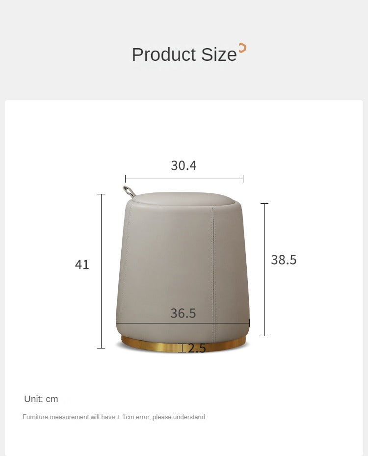 Light luxury organic leather makeup stool "