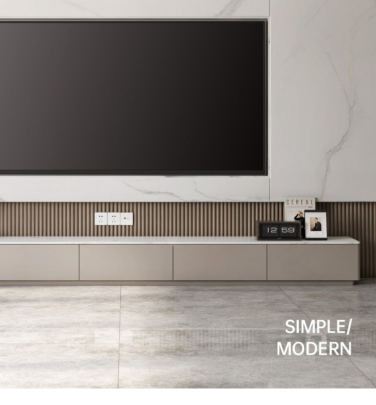 Poplar Solid Wood Rock Slab TV Stand.