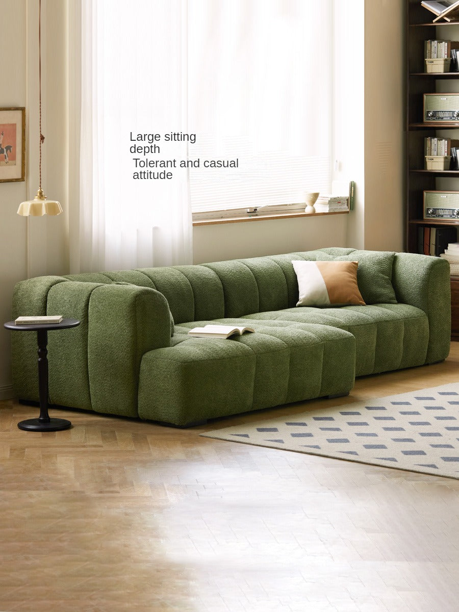 Lamb Fleece Fabric Sofa.