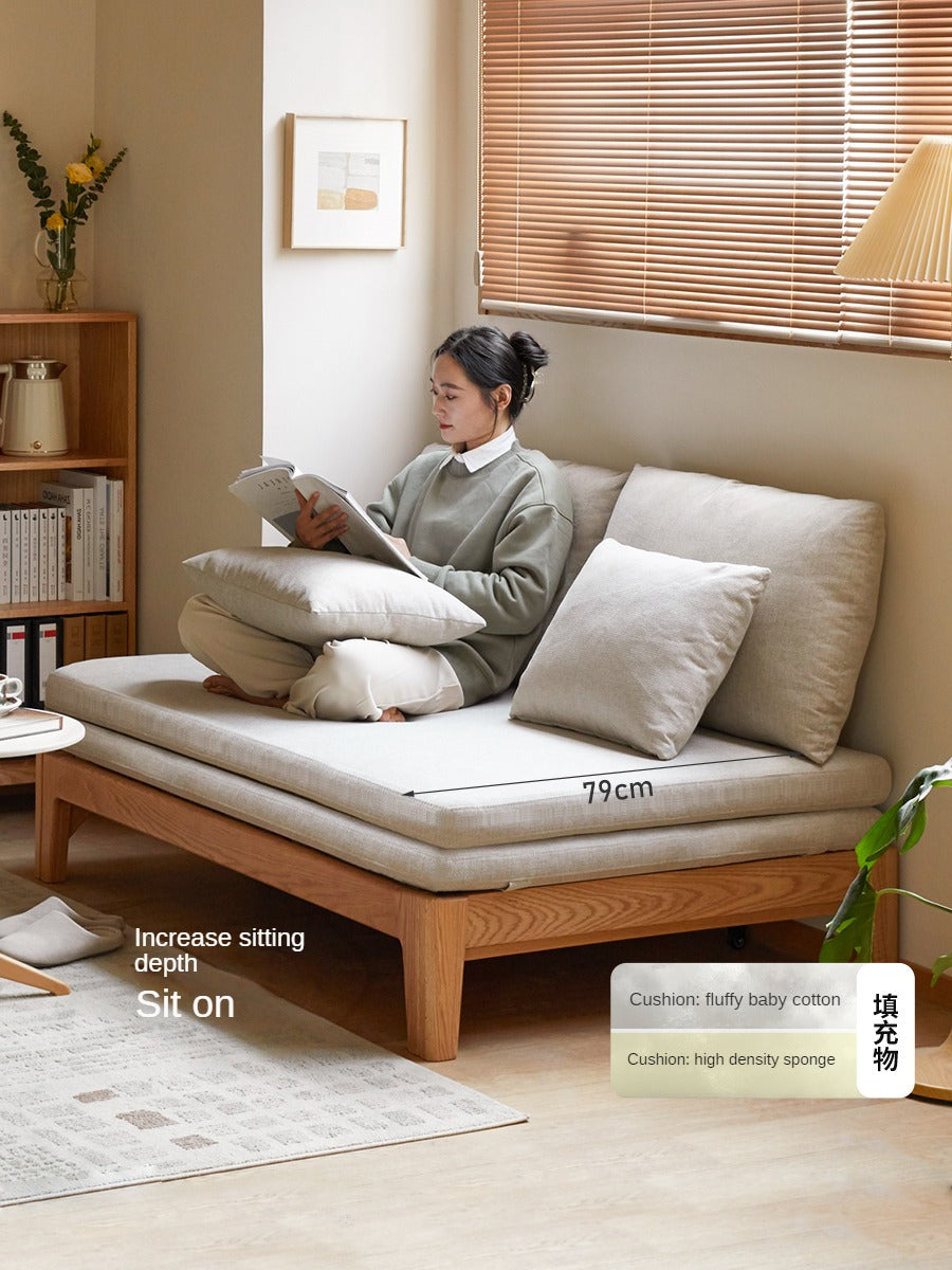 Oak Solid Wood Sofa Bed