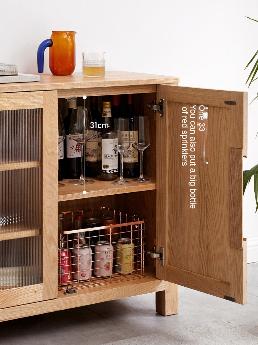 Oak Solid Wood Sideboard Storage Cabinet