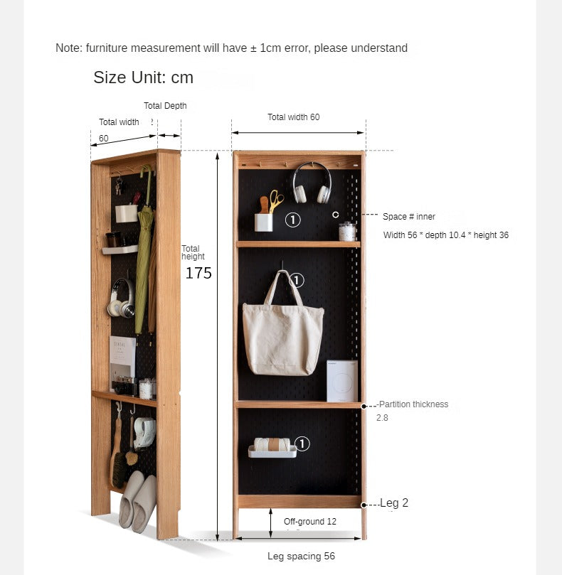 Oak Solid Wood Ultra-thin DIY Bookcase