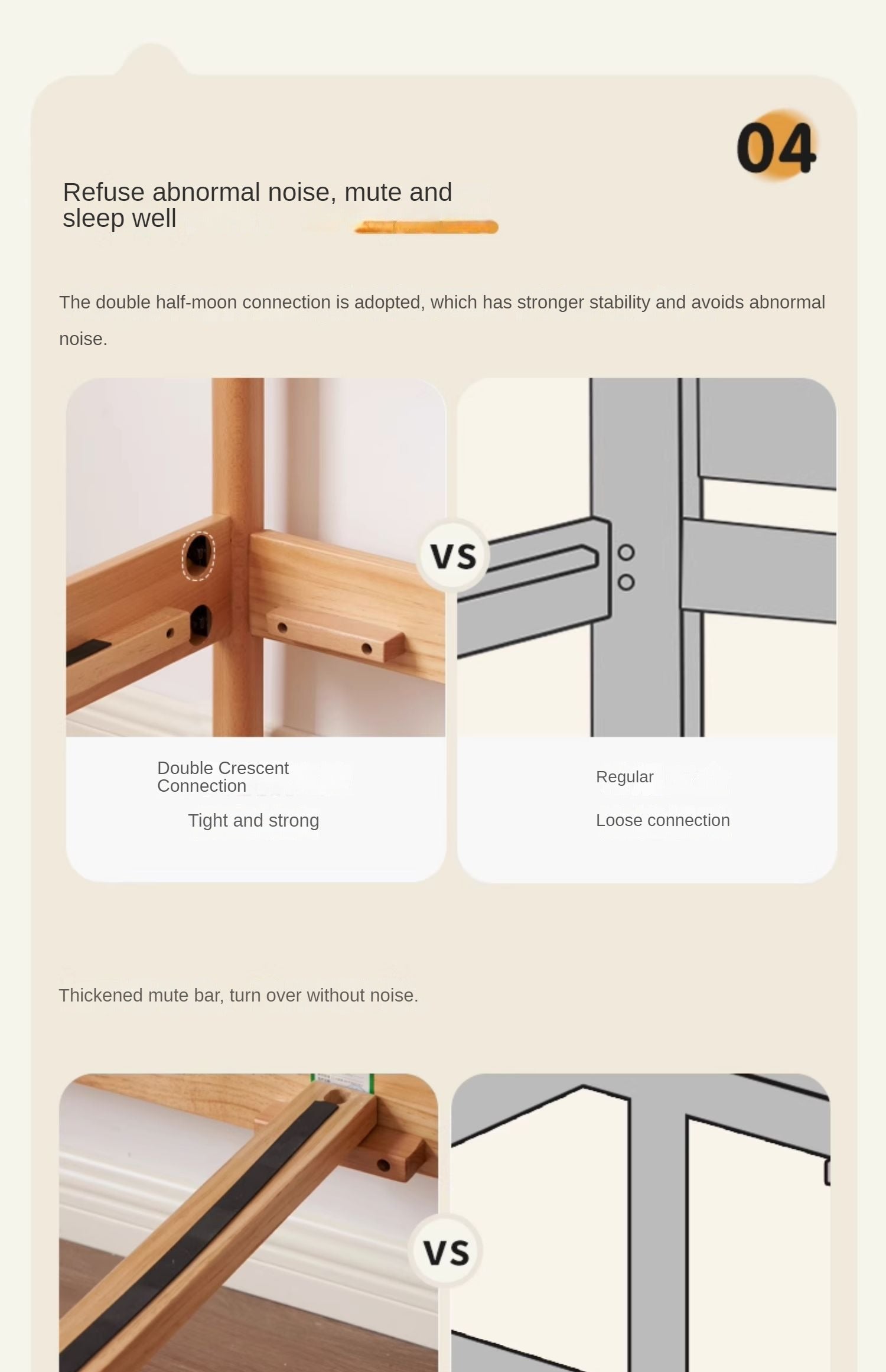 European Beech Solid Wood Bed