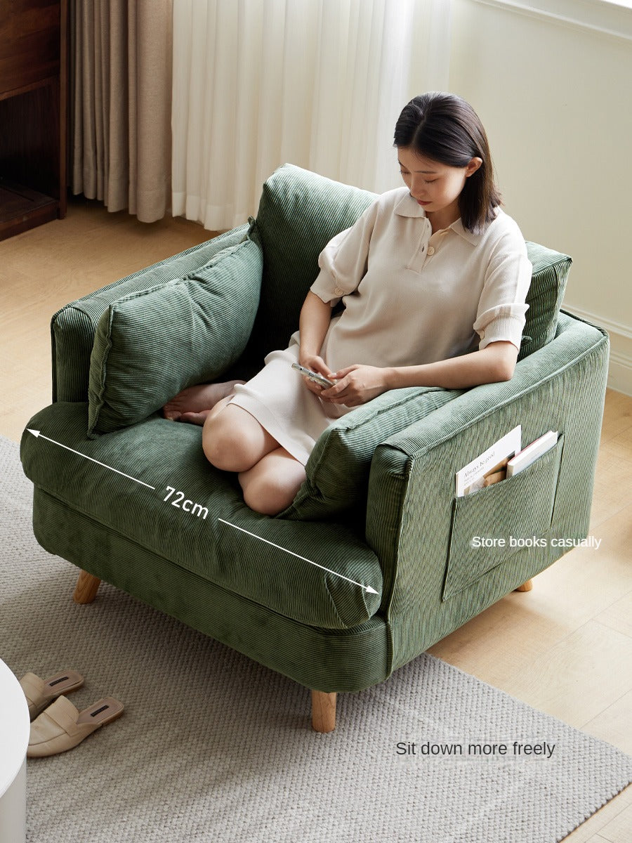 Retro Cozy Fabric Armchair)