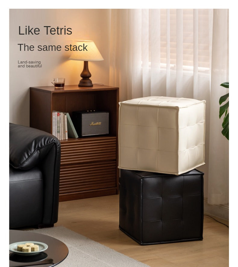 Genuine Leather Modern Makeup Stool footstool