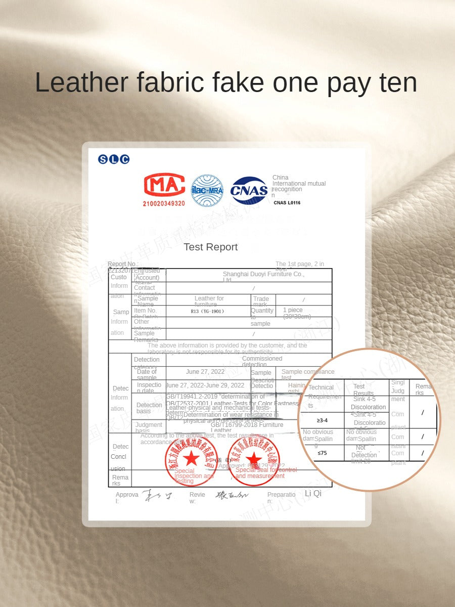 First Layer Cowhide Leather Goose Down Sofa.