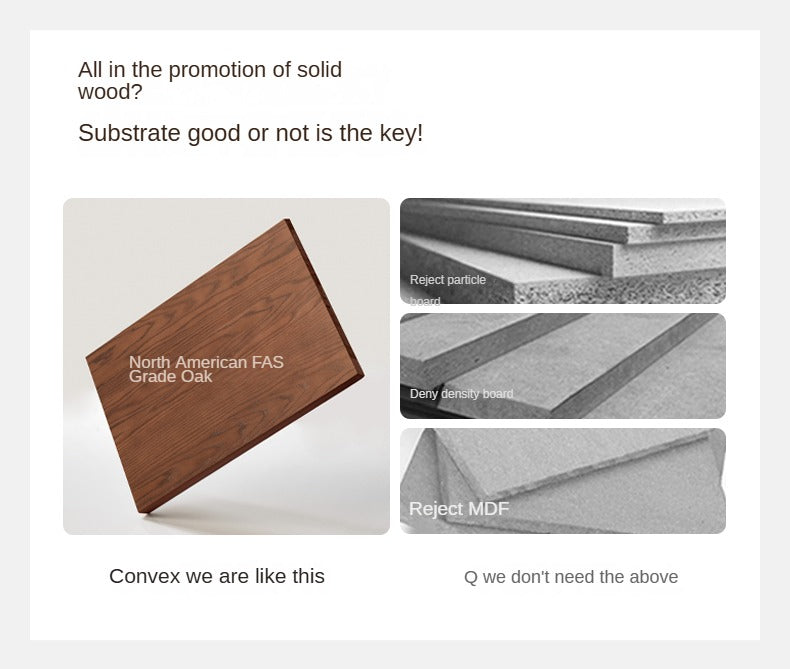 Oak,Black Walnut Solid Wood Soft Genuine Leather Bed Light Luxury