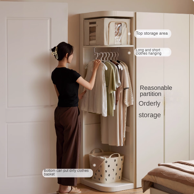 Poplar Solid Wood White Corner Cabinet.