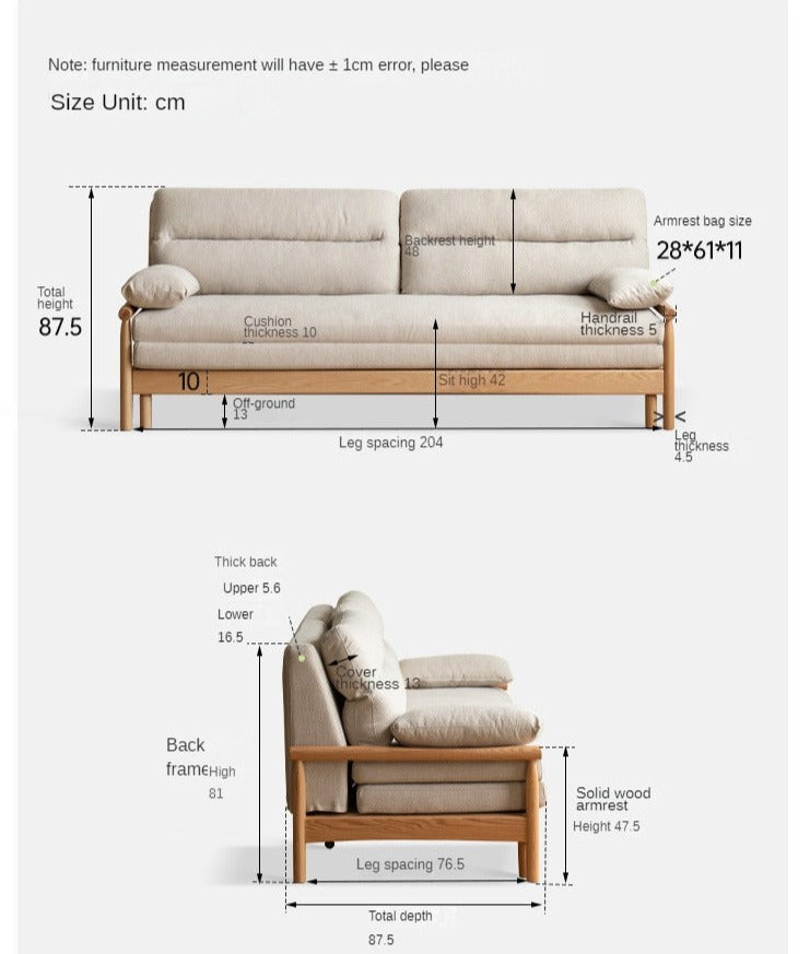 Oak Solid Wood Bed Sleepers Sofa