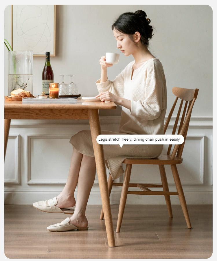 Oak Solid Wood Modern Dining Table
