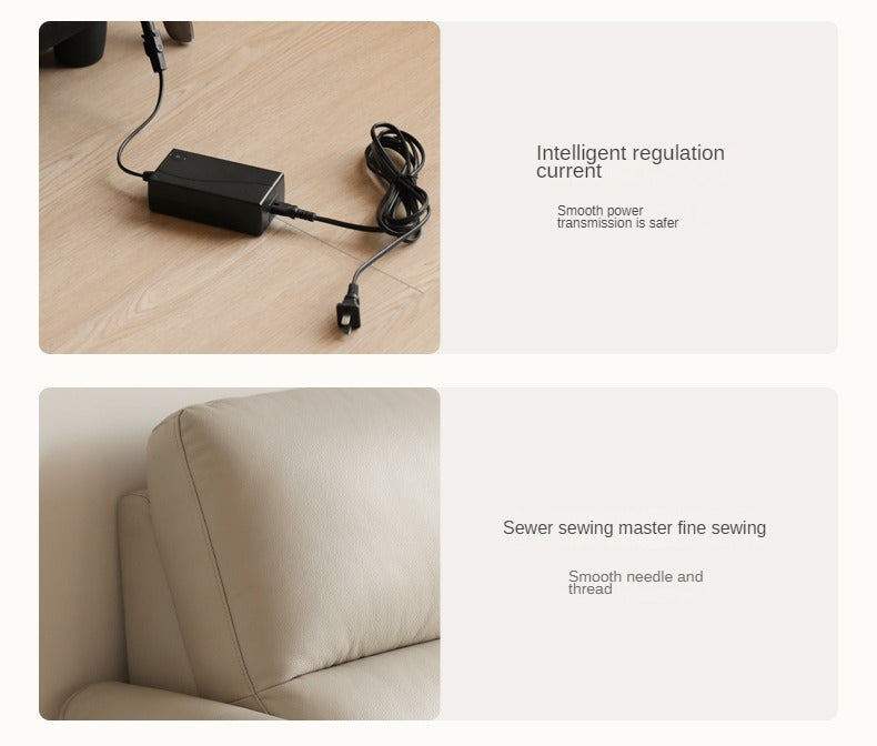 Genuine Leather Zero Wall Multifunctional Electric Sofa, Top Layer Cowhide Sofa.