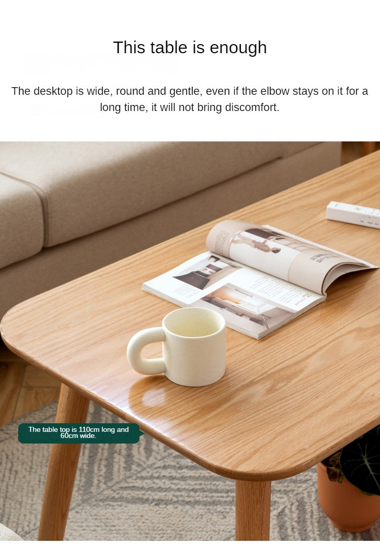 Coffee table modern minimalist Oak solid wood"