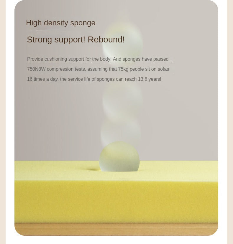 Ash solid Wood Modern Straight Sofa.