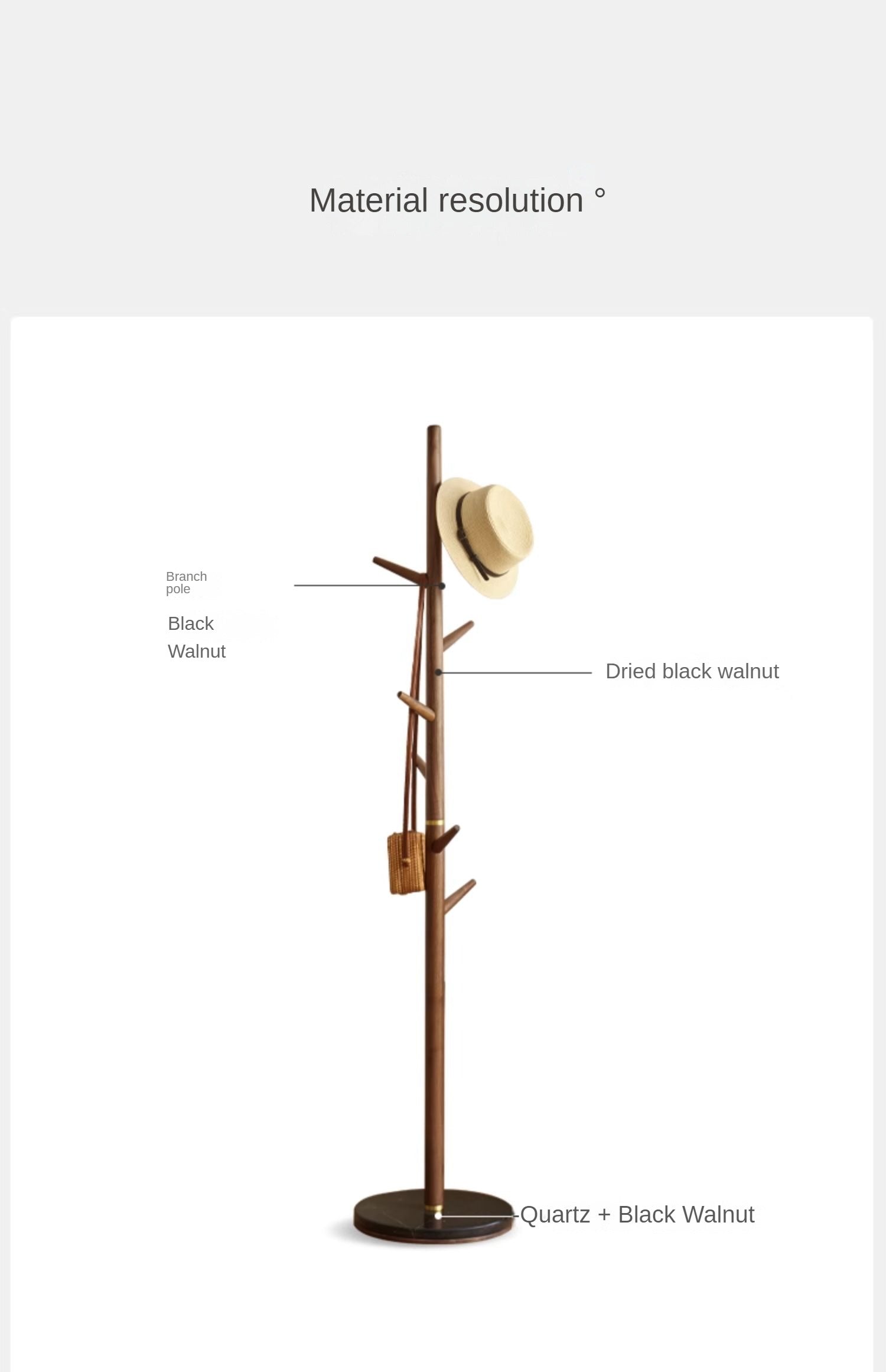 Black Walnut Solid Wood Clothes Hanger