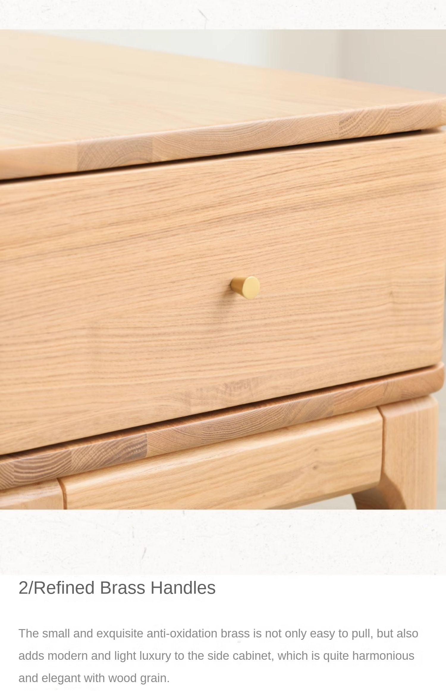 Ash Solid Wood Side Modern Corner Storage Side Table