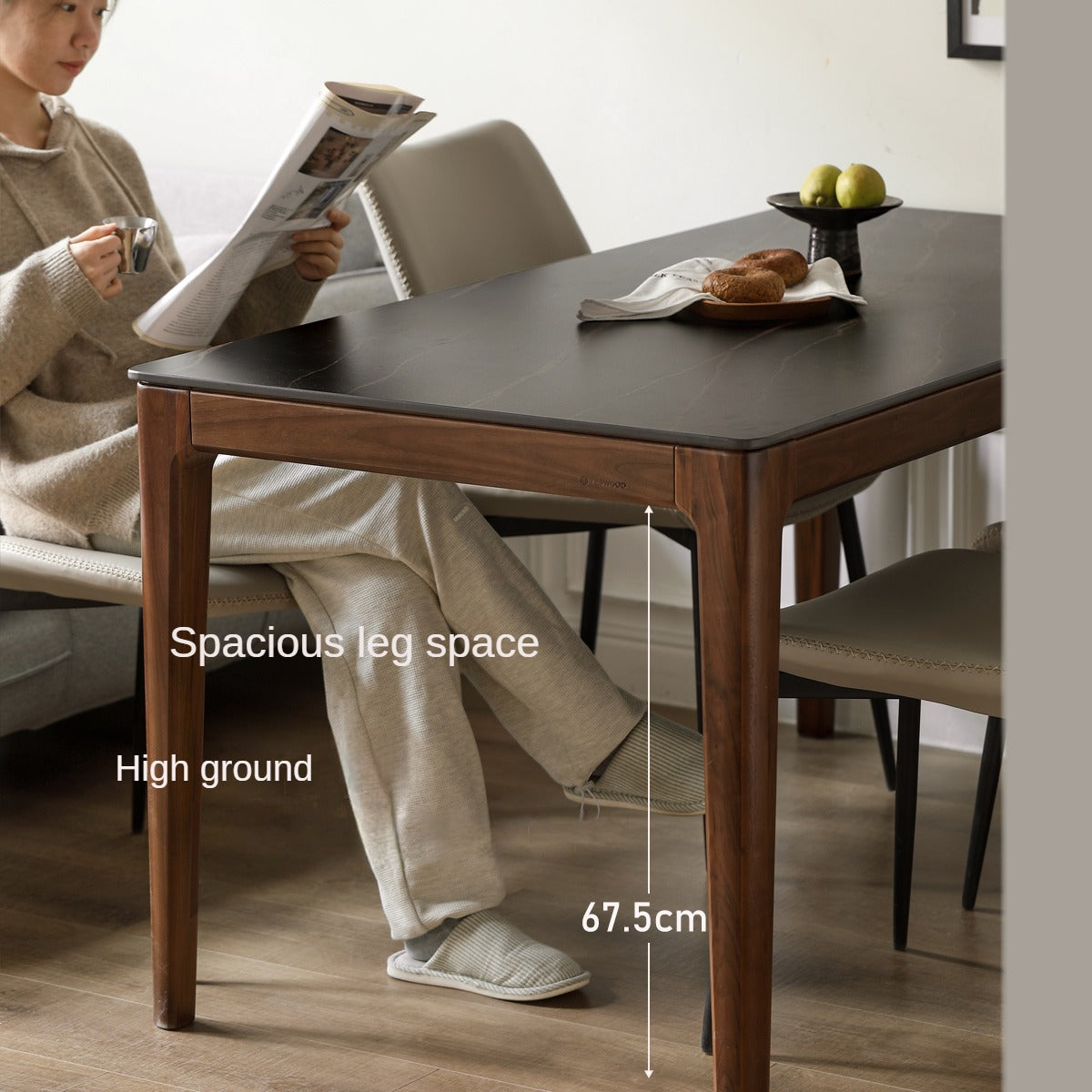 Black Walnut Dining Tables With Slate Top