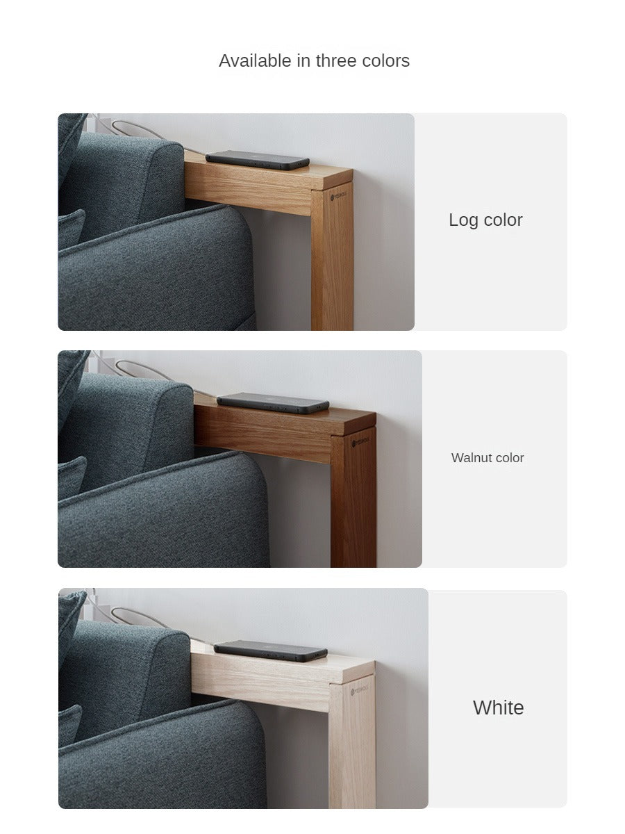 Oak Solid Wood Sofa Rear Storage Modern Wall Shelf