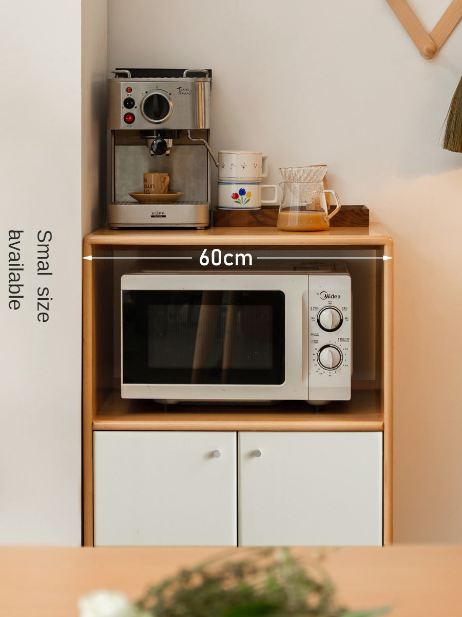 Beech Solid Wood Meal White Storage Cabinet