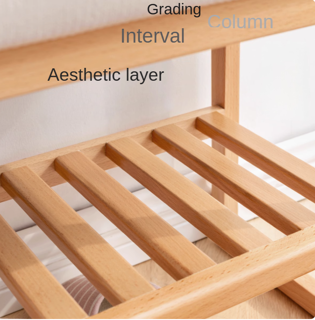 Beech Solid Wood Shoe Changing Stool