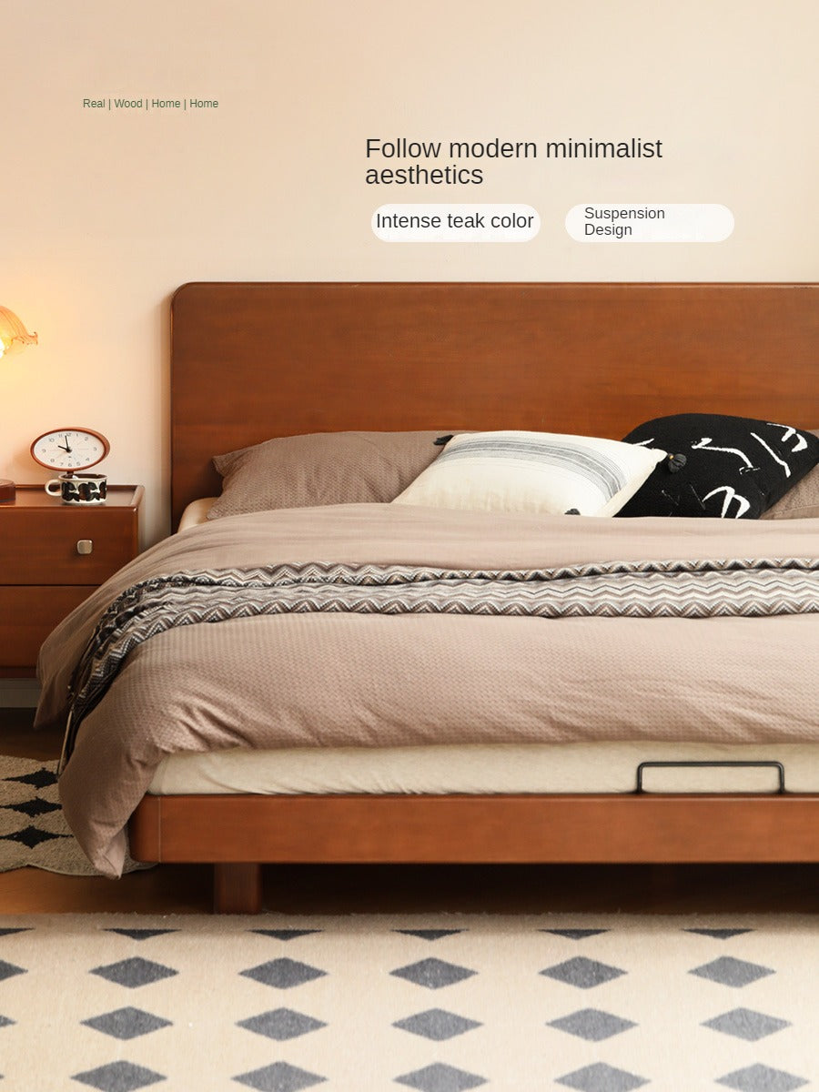 Poplar solid wood retro edge bed