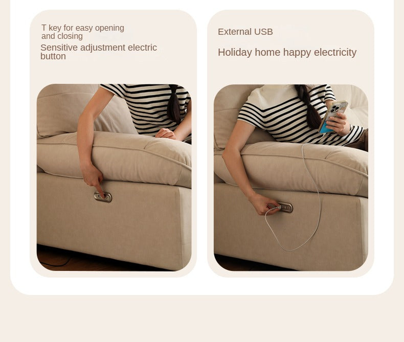 Fabric Sofa Cat Claw Cloth Electric Sofa.