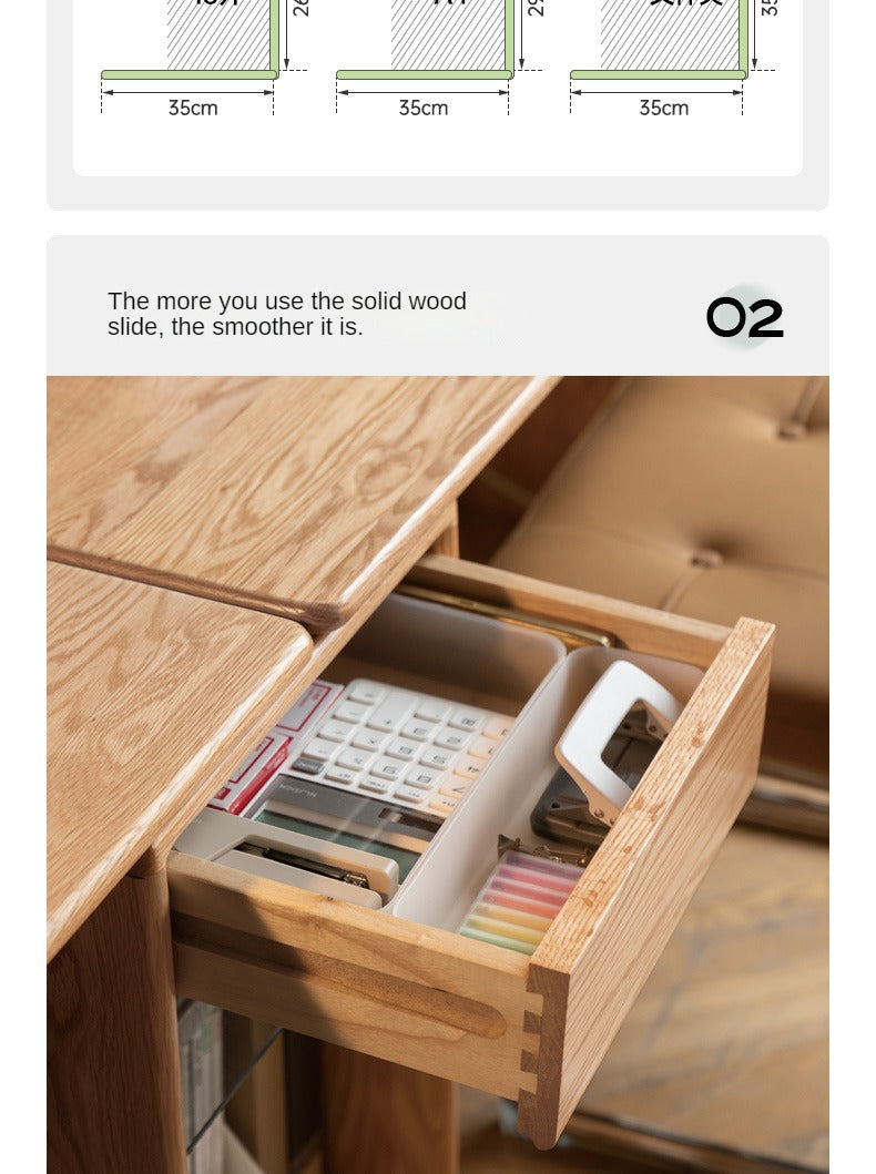 Oak, Solid Rubberwood Double Office Desk