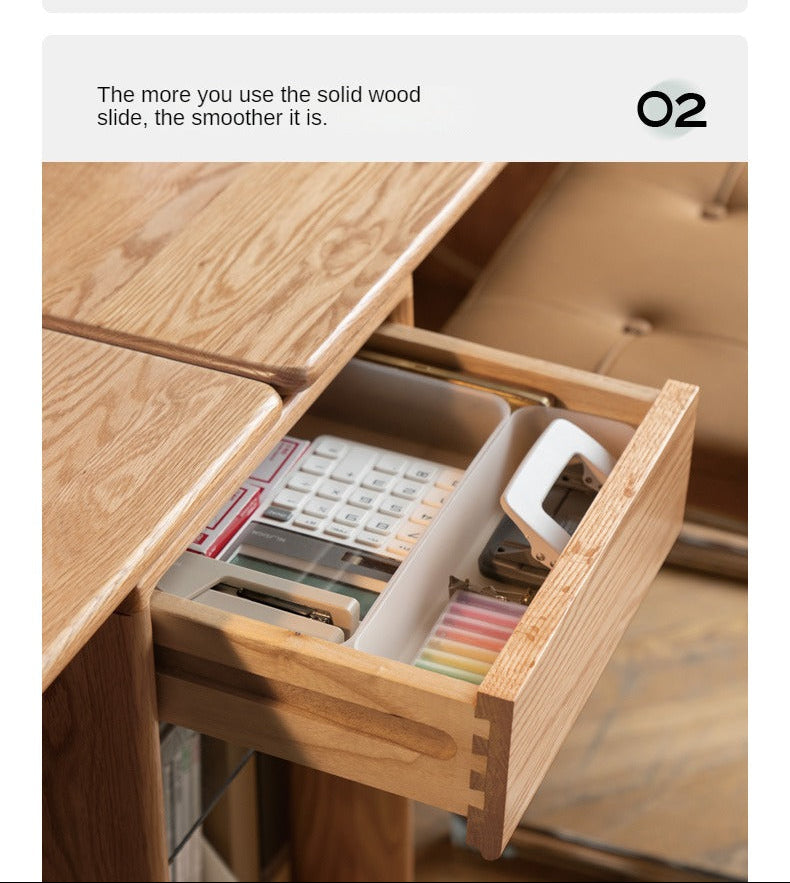 Oak, Solid Rubberwood Double Office Desk