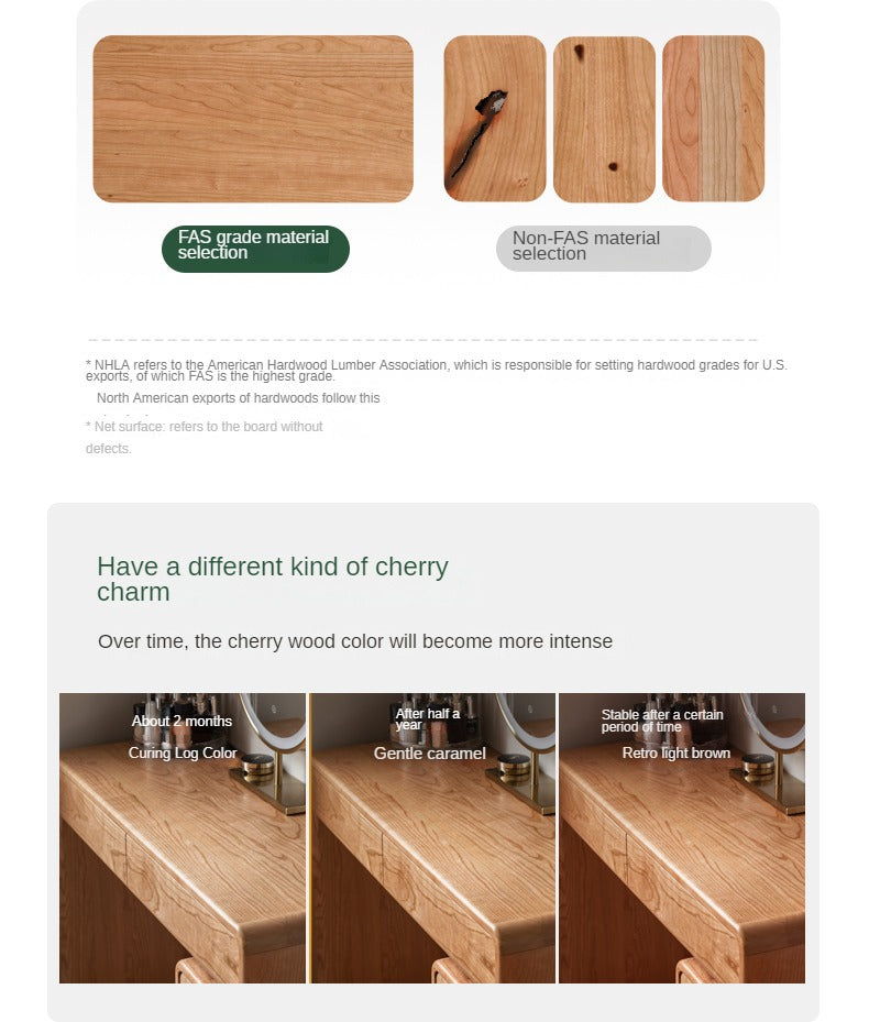 Cherry Solid Wood Bookcase Floor-Standing Free Combination Bookshelf