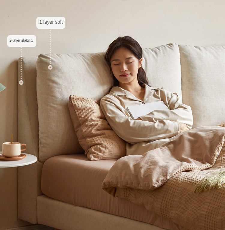 Imitation Cotton and Linen Fabric Bed