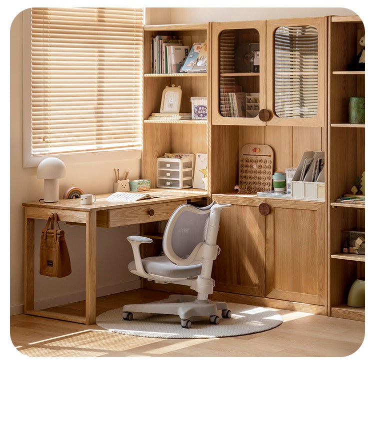Oak Solid Wood Small Kids Bookshelf.
