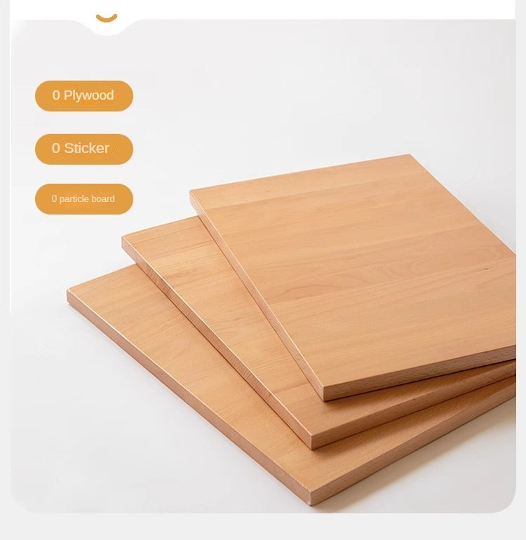 Pine Solid Wood Makeup Table Cream Style.