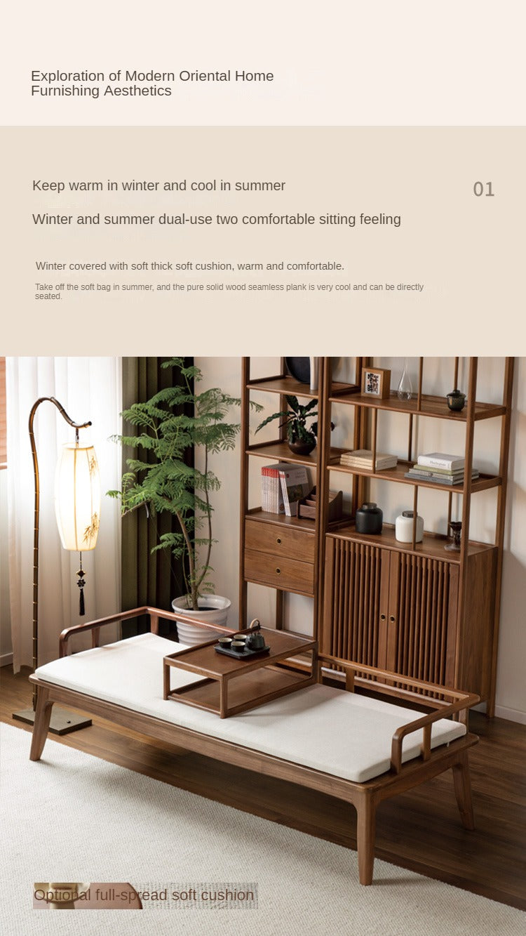 North American Black Walnut Solid Wood Dual Use Sofa.