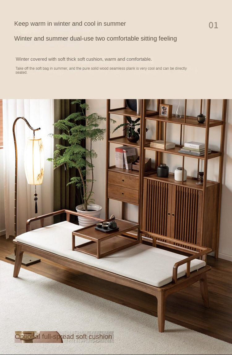 Red Oak Solid Wood Dual Use Sofa