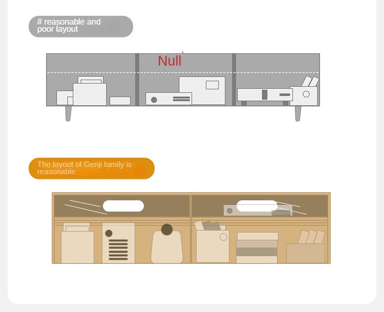 Black Walnut, Oak Solid Wood TV Cabinet LED Light Floor Cabinet.