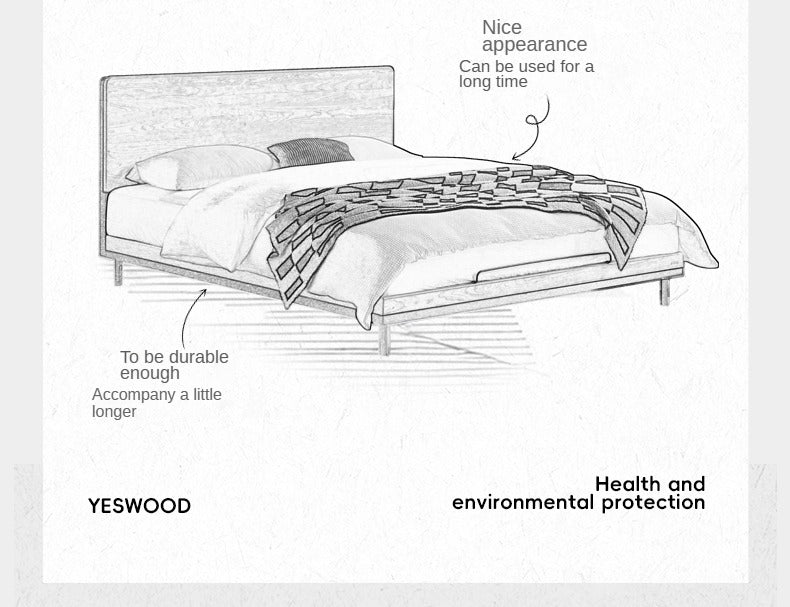 Cherry Solid Wood Bed Medieval Style.