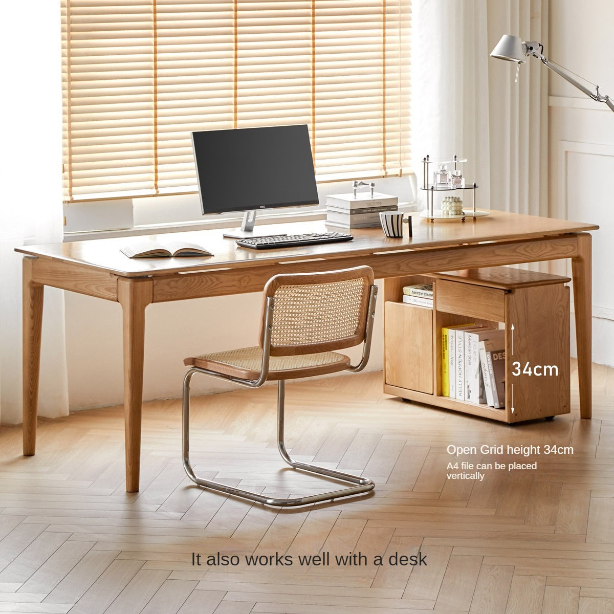 Oak, Black Walnut, Ash Solid Wood Mobile Side Table