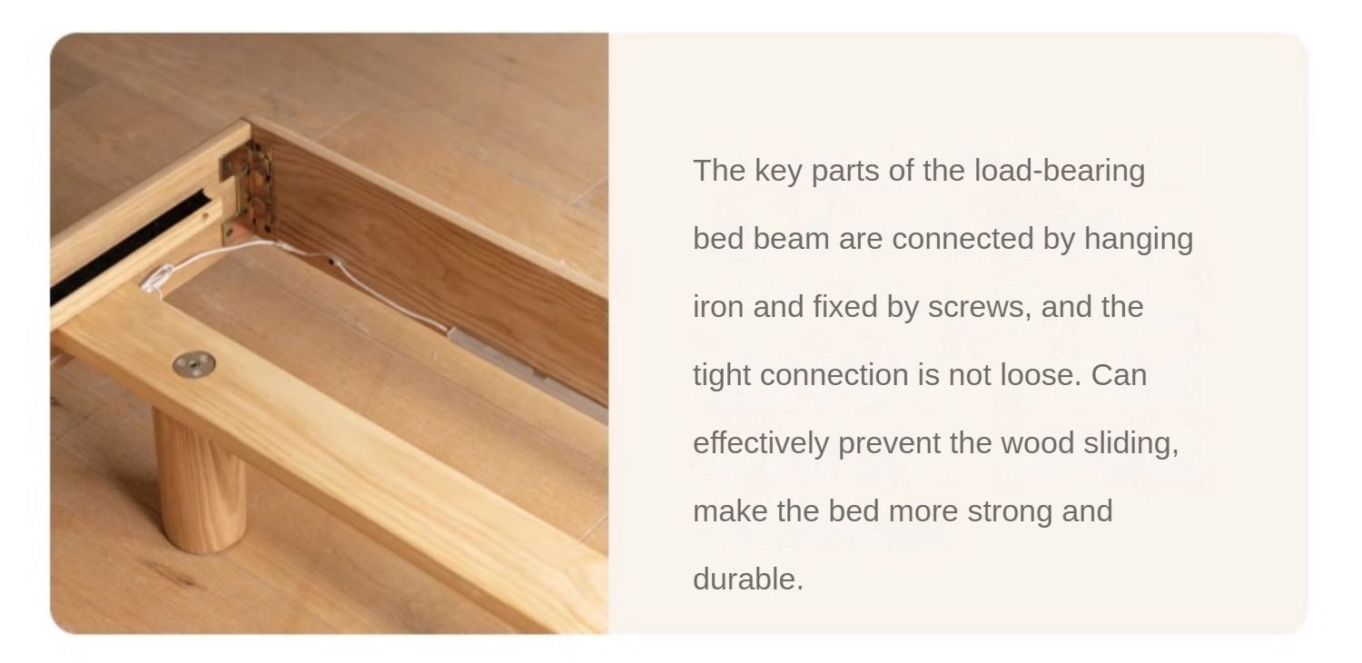 North American Black Walnut, Ash technology cloth suspended soft bed modern