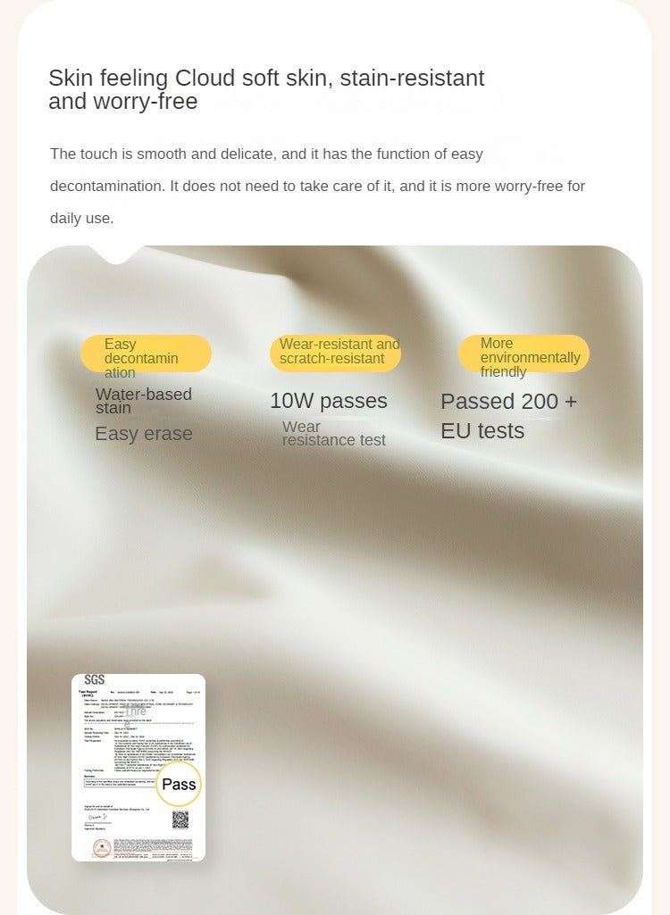 Children's Bed Modern Simple White Cream organic leather<